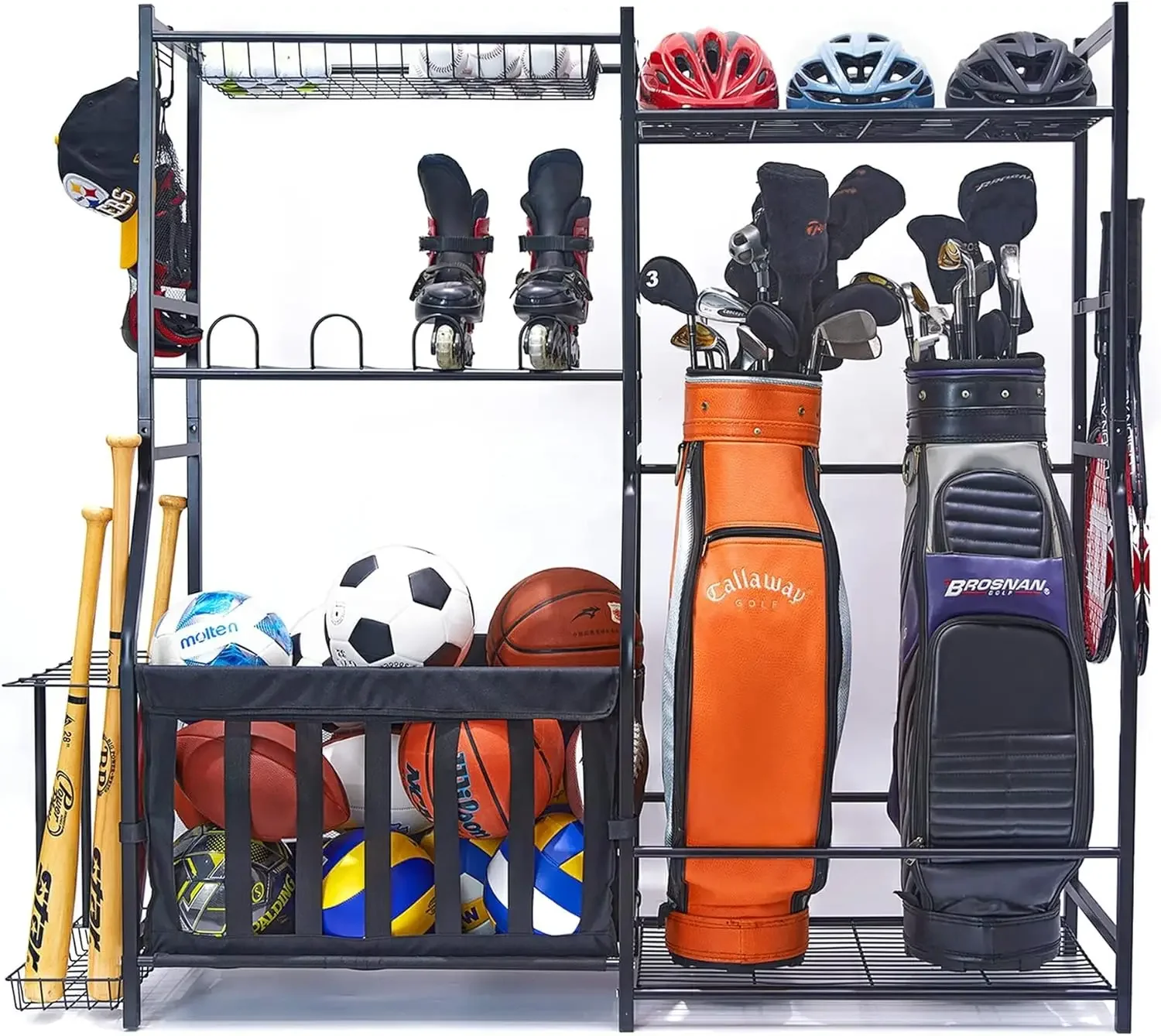 Golf Equipment Garage Storage - منظم معدات رياضية للجراج، حامل حقائب