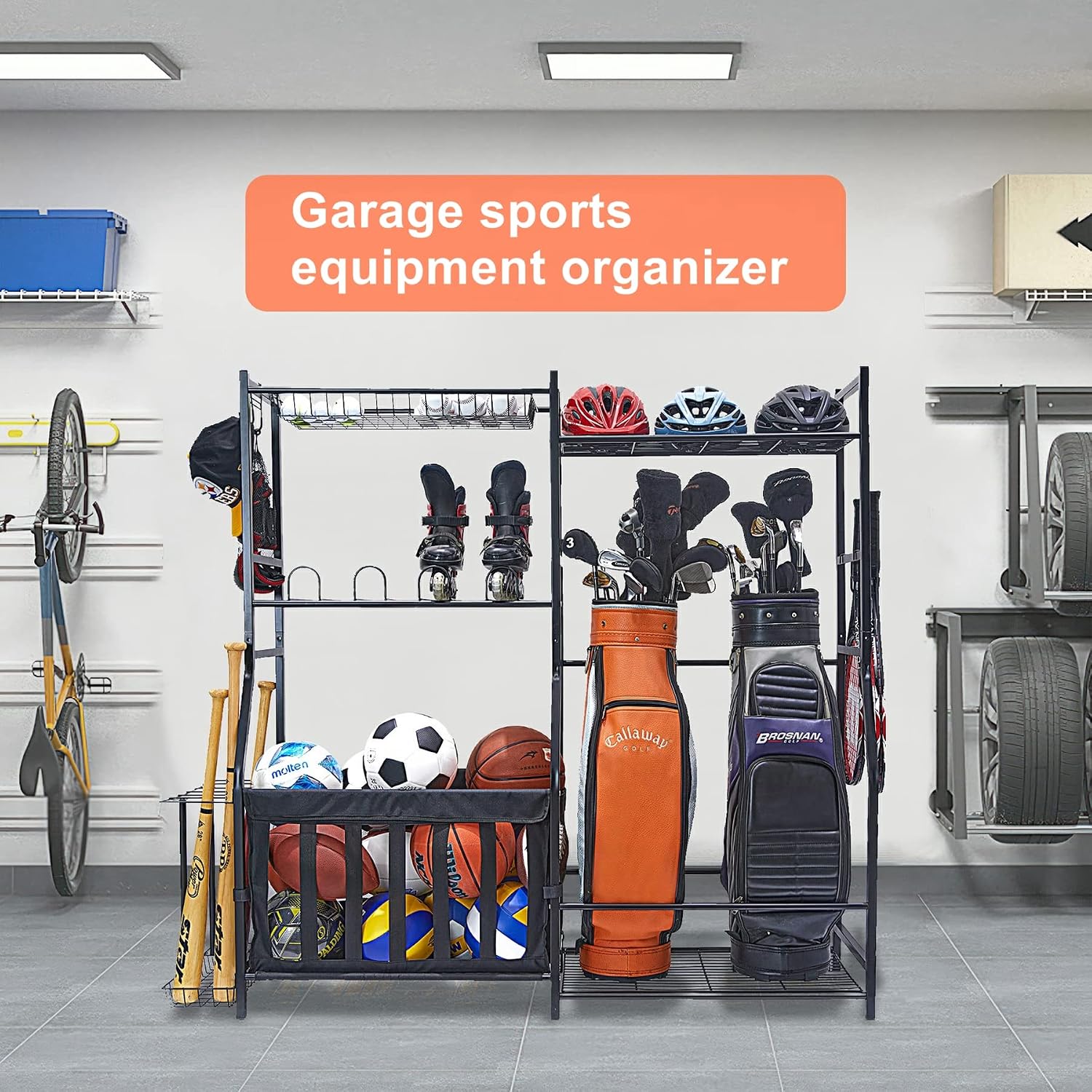 رف تخزين معدات رياضية للجراج،  - مراجعة Golf Equipment Garage Storage وسعره