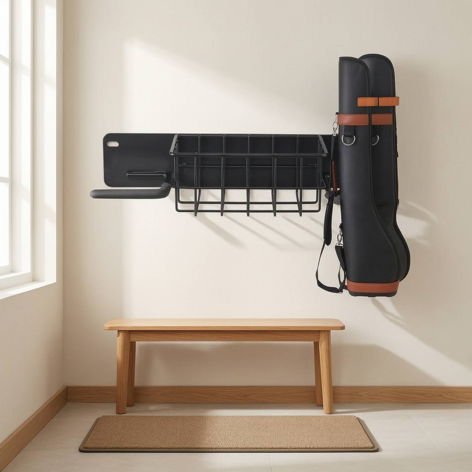 رف تخزين الجولف المثبت على الح - مراجعة Golf Equipment Garage Storage وسعره